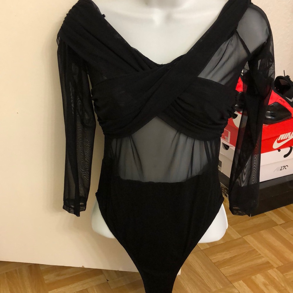 Black / sheer body suit